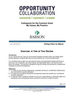 Exercise: A Tale of Two Stories