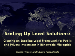 What is a Microgrid? - IUCNAEL Colloquium 2014