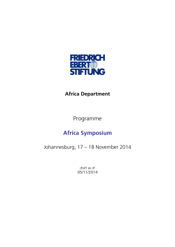 FES Programme Africa Symposium