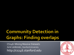 Detecting overlapping communities - SNAP