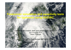 Forerunner simulation and sensitivity tests for typhoons using ADCIRC