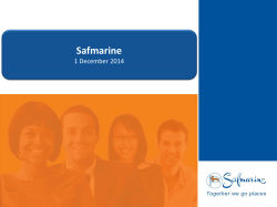 Safmarine GSC Organization Chart (South Africa)