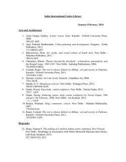 January-February 2014 - India International Centre