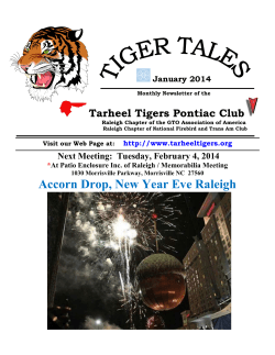 January 2014 - Tarheel Tigers GTO Club