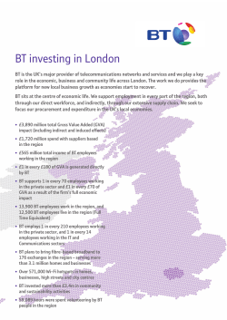 BT investing in London