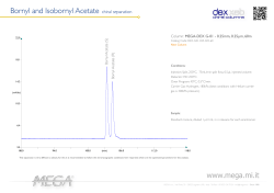Bornyl Acetate - Chiral Separation on MEGA-DEX G-01
