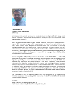 Karthi GAJENDRAN President, Airport Development GVK Group