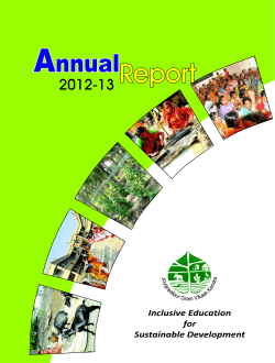 JGVK, Annual report for 2012-13 - Joygopalpur Gram Vikash Kendra