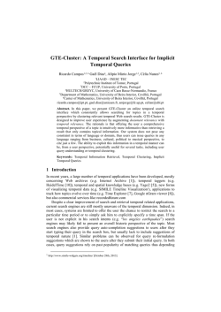 GTE-Cluster: A Temporal Search Interface for - Gael Dias