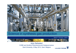 Science in synthesis gas production