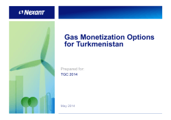 Gas Monetization Options for Turkmenistan