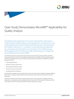 Grain Study Demonstrates MicroNIR Applicability for Quality