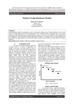 Modern Graph Databases Models