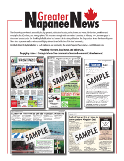 Napanee News rates.indd