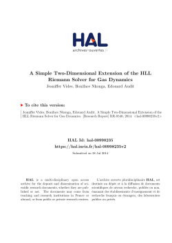 A Simple Two-Dimensional Extension of the HLL - HAL