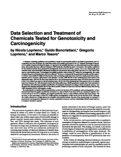 Data Selection and Treatment of Chemicals Tested for Genotoxicity