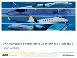 GKN Aerospace Sweden AB in Clean Sky and Clean