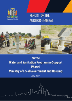 water and sanitation 2014 - Office of the Auditor General
