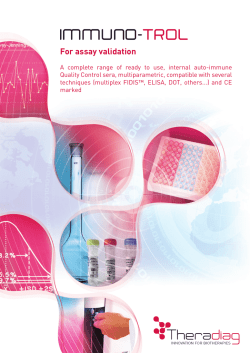 IMMUNO-TROL Quality Controls Brochure