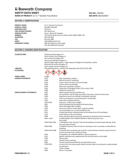 MATERIAL SAFETY DATA SHEET PAGE 1 OF X