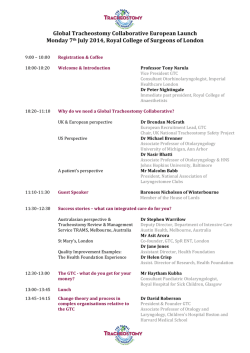 Program Outline - The Global Tracheostomy Collaborative