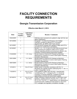 GTC Facility Connection Requirement Document