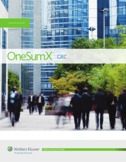 GRC Overview Brochure - Wolters Kluwer Financial Services