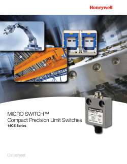 MICRO SWITCH? - Honeywell Sensing and Control