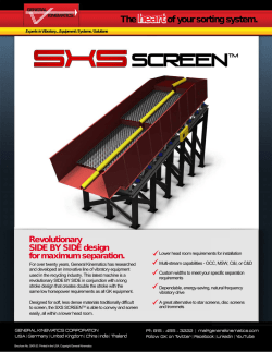 GKR-20 SXS Screen - General Kinematics