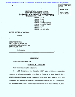Indictment of Joseph Signore, Paul Lewis Schumack II, Laura