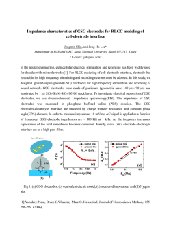 Impedance characteristics of GSG electrodes for - Jong
