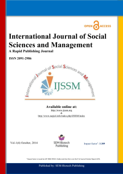 Full Text - International Journal of Social Sciences and Management