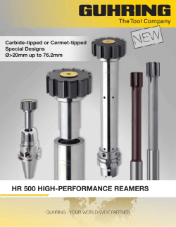 HR 500 HIGH-PERFORMANCE REAMERS
