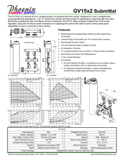 GV15x2 Submittal - Phoenix Flow Centers
