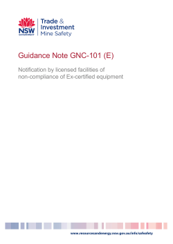 Guidance Note GNC-101 (E) - NSW Resources and Energy