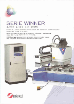 SERlE WINNER - Scott+Sargeant Woodworking Machinery