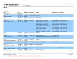 Inmate Releases Report - San Angelo Standard