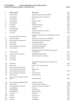 gpg artists books list of works