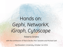 (Gephi, NetworkX) - PDF - Northeastern University