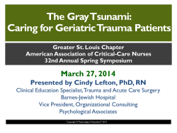 Caring for Geriatric Trauma Patients
