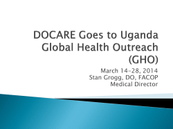DOCARE Goes to Uganda Global Health Outreach (GHO)