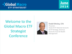 Welcome to the Global Macro ETF Strategist Conference