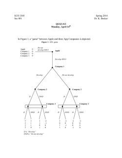 ECO 3305 Spring 2014 Sec 001 Dr. K. Becker QUIZ #13
