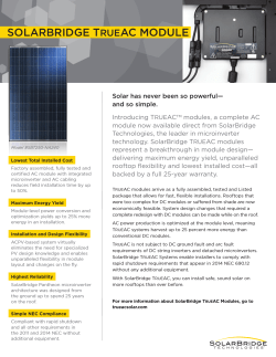 SolarBridge TrueAC Data Sheet ()