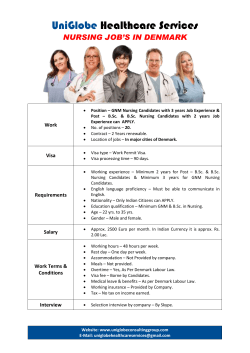 Nursing Jobs in Denmark - UniGlobe Consulting Group