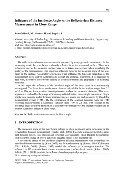 Influence of the Incidence Angle on the Reflectorless Distance