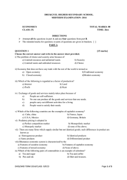 Economics - Drukgyel HSS