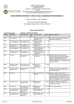 [7596] permit network 10 road table addendum from 05/06/2012