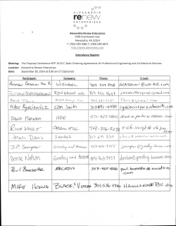 RFP 14-017 Conference Attendance Register