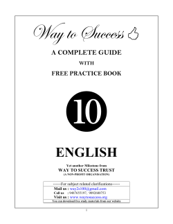 ENGLISH - way to success
